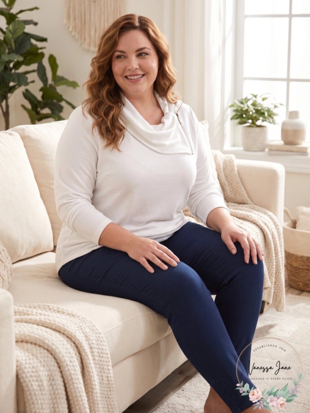 𝅺Tommy Hilfiger Plus Size Zip-Neck Thermal, Size 2X